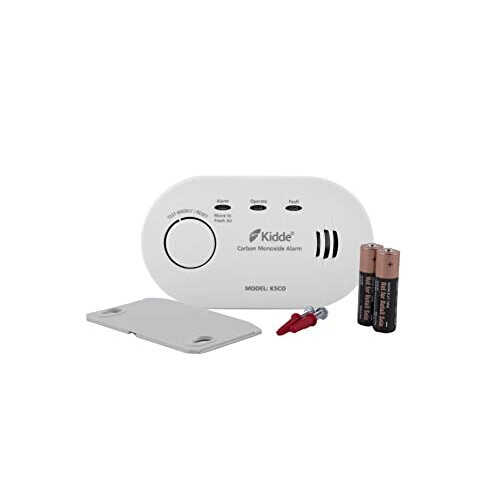 KIDDE 2 Pack Kidde 5CO Carbon Monoxide Alarm, Ten Year Alarm Sensor Life, AA Battery Powered (Replaceable) 2