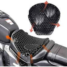 Moto 3d Honeycomb Shock Seat Honeycomb Cushion Motorcycle Cover Shock Relief Massagebreathable Seat Cushion - Refurbished