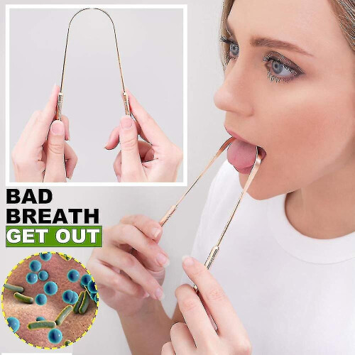 Pack Of 2 Copper Tongue Scraper Cleaner 2