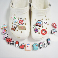 10pcs Shoe Charms Cartoon Medical Shoe Buckle Decorations Fit Croc Wristband