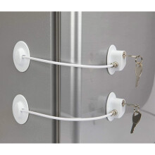 2 Pack Refrigerator Lock With 4 Keys, Refrigerator Lock Dorm Freezer Door Lock And Child Safety Cabinet Lock With Strong Adhesive