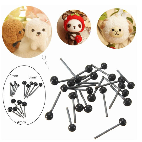 150pair 2/3/4mm Plastic Safty Eyes For Needle Felting Bear For Doll Puppet Crafts 2