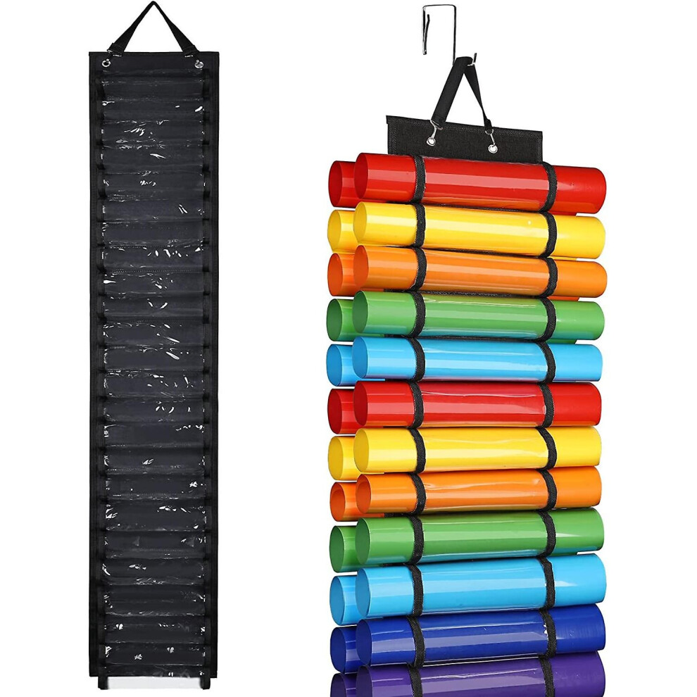Vinyl Storage Organizer,vinyl Roll Holder Over The Door/wall,vinyl Roll Storage Rack For Craft Room,vinyl Organizer For Cricut,vinyl Holder Storage Wi