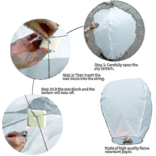 20 Pack Lanterns, Sky Lanterns For Wish, Flying Lanterns Lamps(,) 2