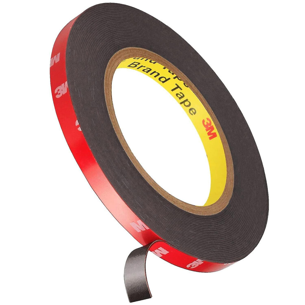 3m Vhb Extra Strong Double Sided Adhesive Tape 3m X 10mm Black Waterproof High Temperature Resistance For Indoor
