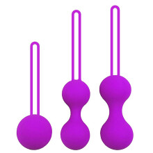 (Purple) 3 Stages Kegel Exerciser Balls Kegel Balls Vaginal Muscle Loose Tightening Ball