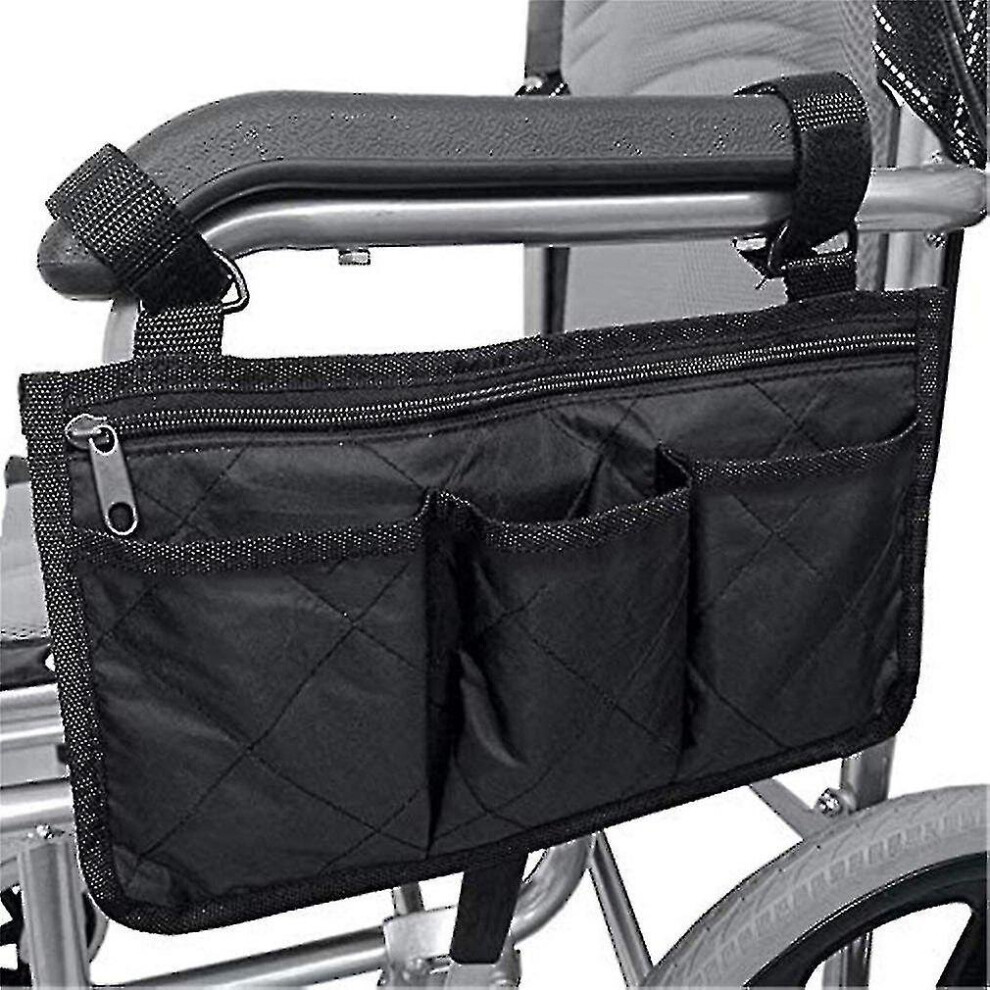 Wheelchair Armrest Side Storage Bag Portable Pocket Suitable For Most Walking Wheels And Mobile Equipment Accessories