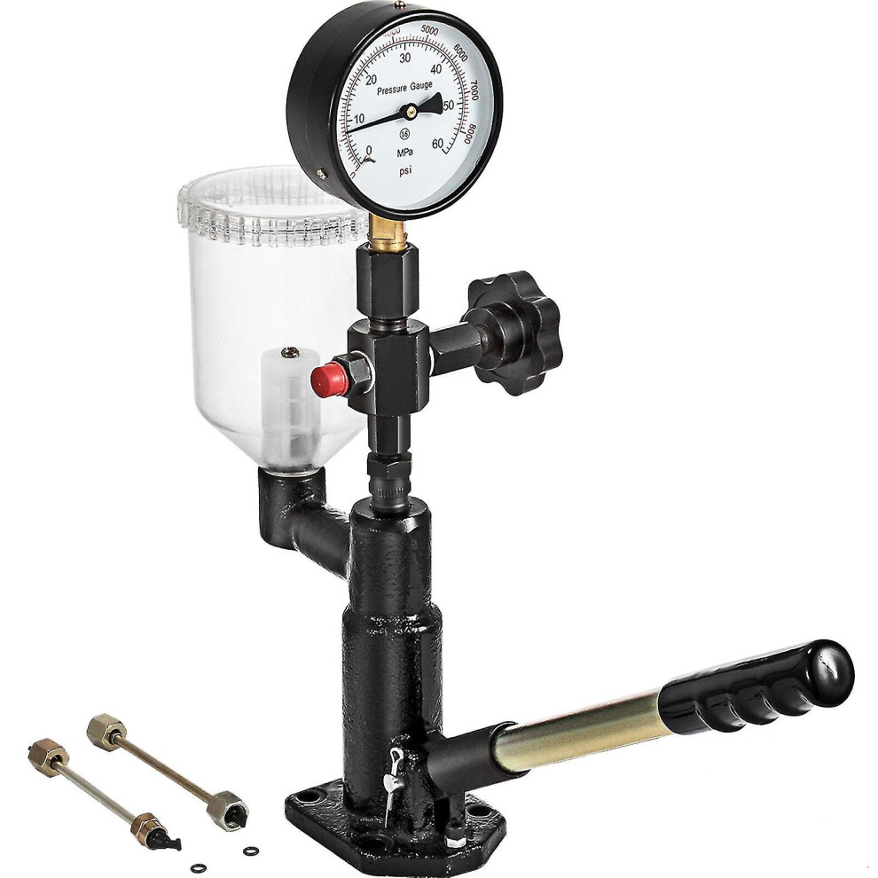 Diesel Injector Nozzle Pressure Tester Dual Scale Manometer Test Tool 0-600bar (0-8000psi) 60mpa Test Pressure High Configuration 50%