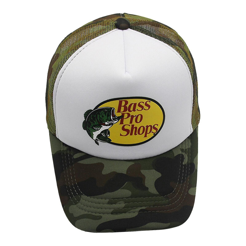 (Bass Pro Shop Outdoor Hat Trucker Mesh Cap - Men And Women One Size Fits All Snapback Closure - Great For Hunting & Fish) Bass Pro Shop Outdoor Hat T