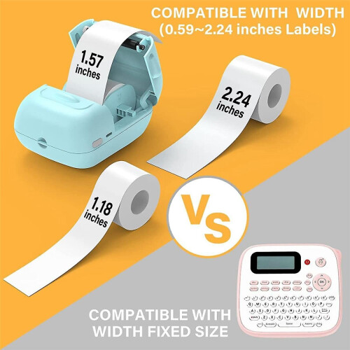 Label Maker Machine With Tape Barcode Label Printer - Mini Portable Bluetooth Thermal Labeler, Green 1