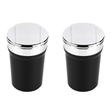 2x Led Enclosed Home Ashtrays, Car H Ashtray, Automatically Extinguis - Refurbished