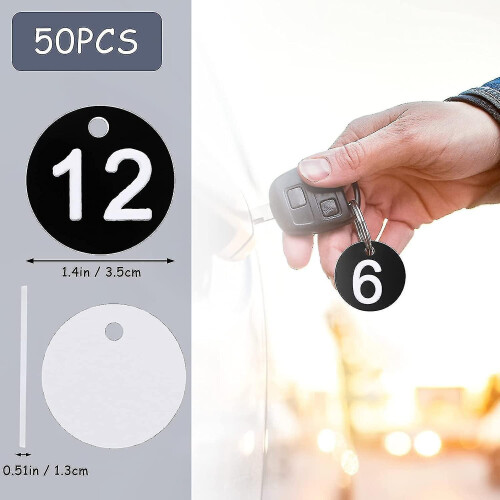 Black Number Tags 1-50 Plastic Numbered Tokens Plastic Table Numbers Numbered  (hs) 2