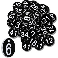 Black Number Tags 1-50 Plastic Numbered Tokens Plastic Table Numbers Numbered  (hs)