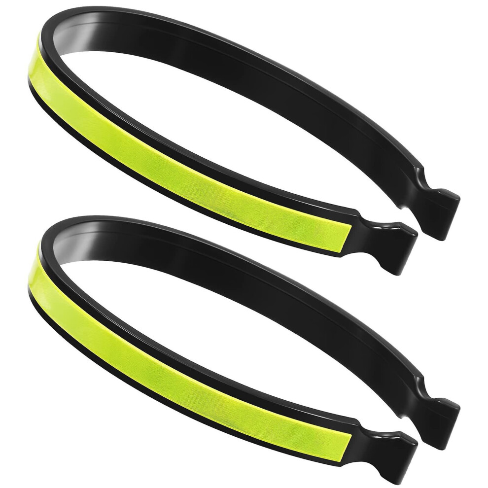 2 Pieces Reflective Cycling Trouser Clips Reflective Trouser Clips Cycling Trouser Wrap Clips Bicycle Safety Accessories Bikes Cycling Equipment