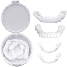 False Teeth Set Dental Cover Dental Veneers Dentures Tooth Cover Snap On Smile