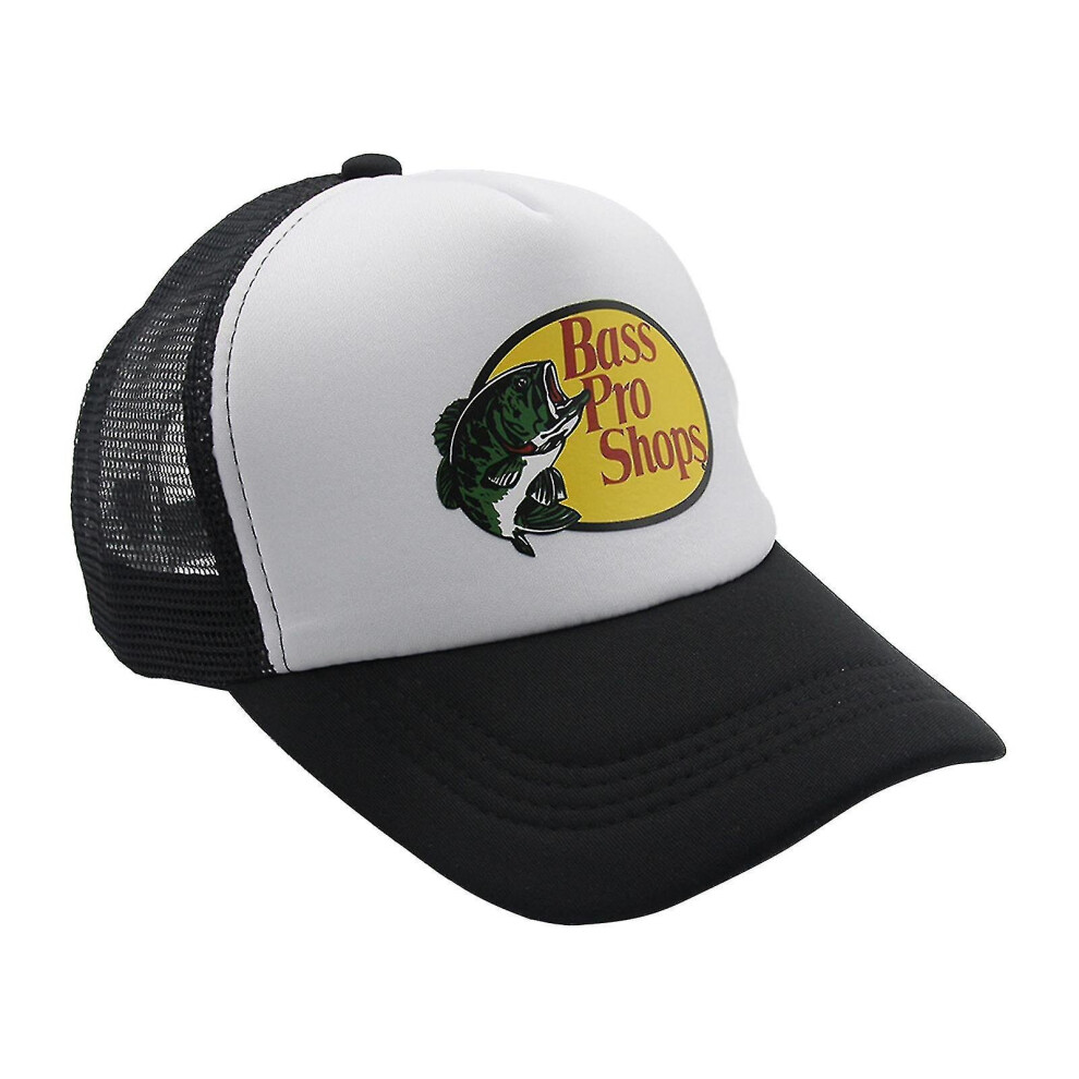 (Bass Pro Shop Outdoor Hat Trucker Mesh Cap - Men And Women One Size Fits All Snapback Closure - Great For Hunting & Fish) Bass Pro Shop Outdoor Hat T Black