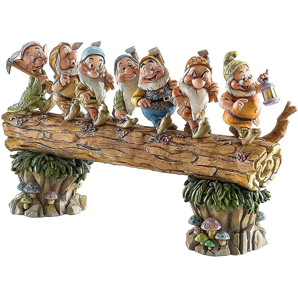 Piao Seven Dwarf Trees Decorate The Garden, Seven Dwarfs Mini Resin Statue, Fairy Garden Accessories Outdoor Children's Gifts Resin Figurines