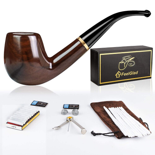 Tobacco Pipe Ebony Smoking Pipe With 10