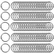 50 Pack Binder Rings 25mm Metal Loose Leaf Book Rings Key Rings