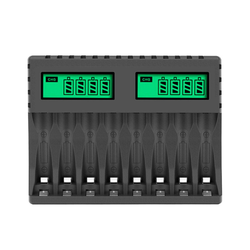8 Slots Battery Charger Aa/aaa Digital Display Rechargeable Batteries Charging