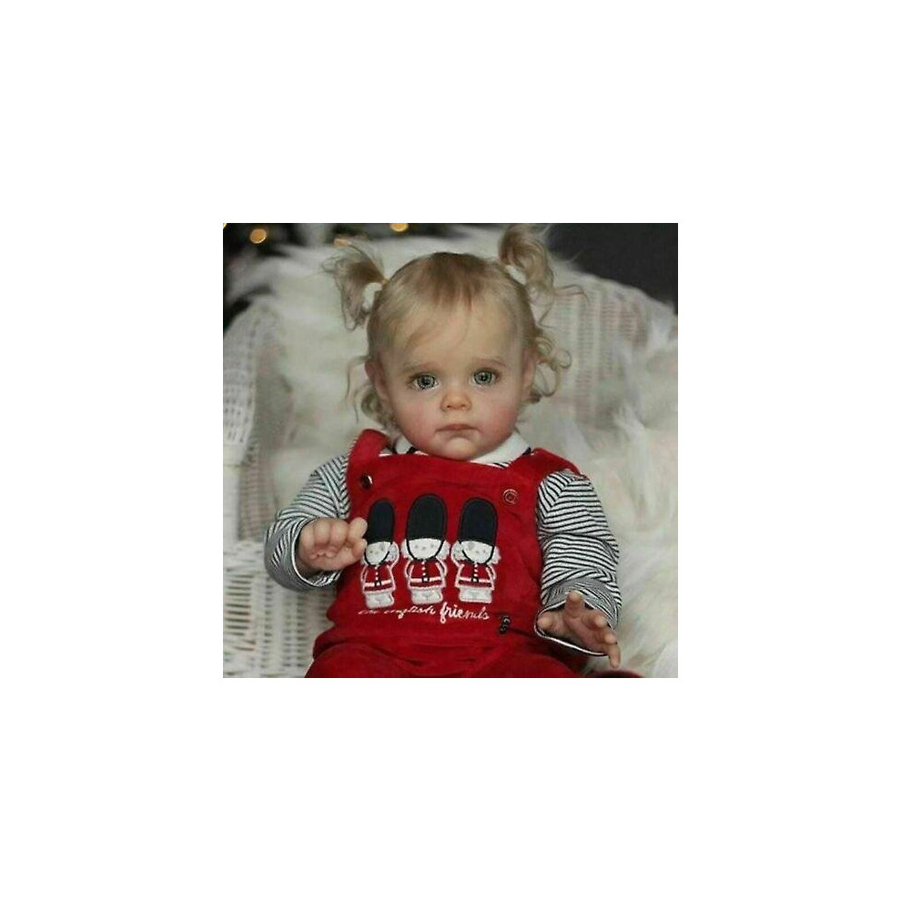 23" Cute Girl Reborn Baby Doll Soft Vinyl Newborn Real Lifelike Toddler Toy Gift