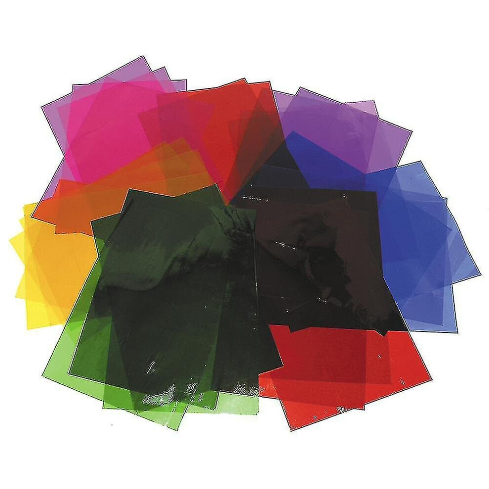A4 Coloured Cellophane Sheets For Crafts - 48 Sheets