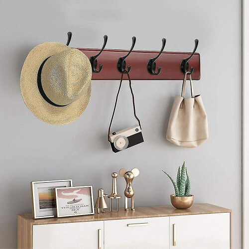 10 Pack Rustic Coat Hooks Wall Mounted Heavy Duty Double Hooks Retroblack 1