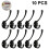 10 Pack Rustic Coat Hooks Wall Mounted Heavy Duty Double Hooks Retroblack 1