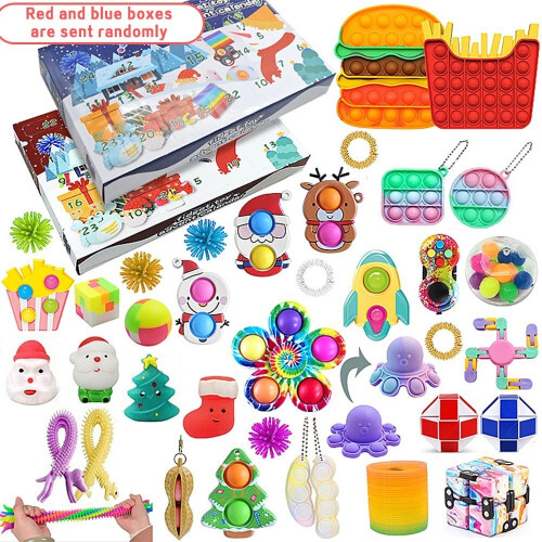 Christmas Advent Calendar 24 Days Fidget Toys Set Blind Box Countdown ...