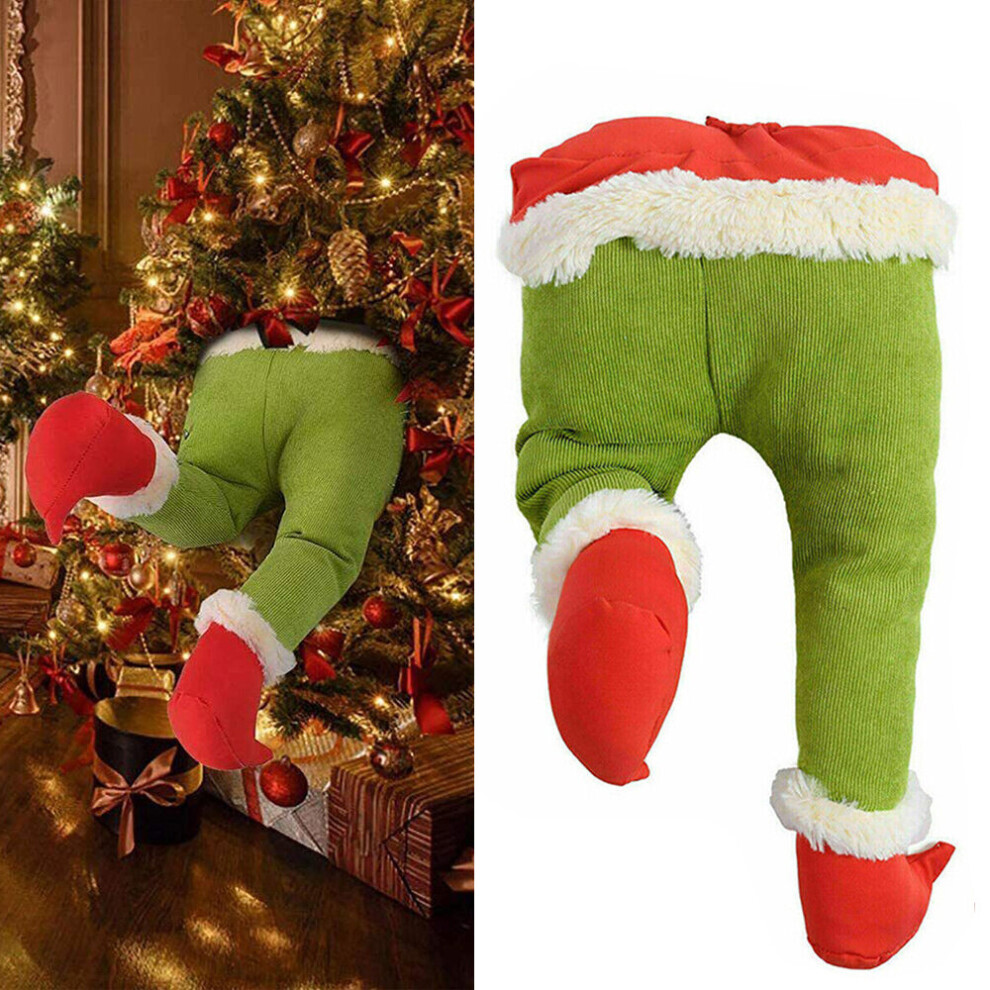 How The Grinchs Stole Christmas Legs Plush Doll Xmas Tree Wreath Decoration Prop