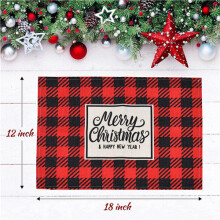 (Style 13) Christmas Placemats Table Decoration 12.6*17.7 In