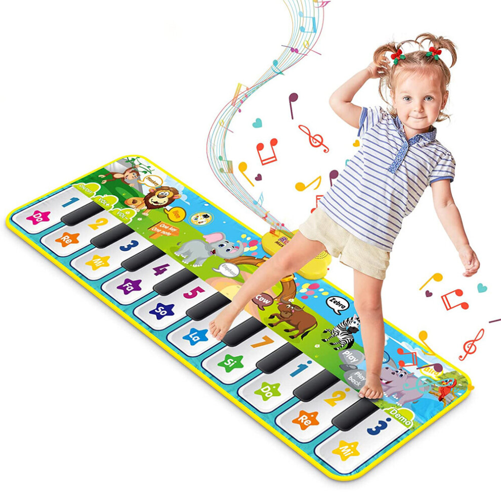 Animal Piano Music Dance Mat with 25 Sounds Baby Educational Toy Gift