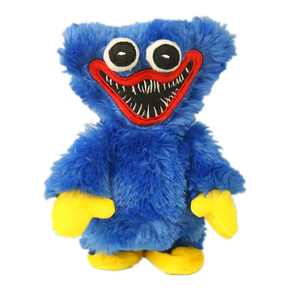 (Blue) Electric Poppy Playtime Huggy Wuggy Singing Walking Talking Plush Doll Toy Gift
