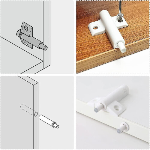 Jinyi Cabinet Door Damper Silent Damper Buffer, Kitchen Door Damper, Damping Pad 20pcs 1