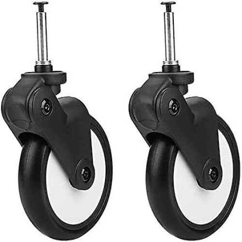 1 Pair Baby Stroller Front Wheels, Replaceable Rubber Front Wheel Set 7.9 * 5.9 * 2.8 Inch