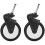 1 Pair Baby Stroller Front Wheels, Replaceable Rubber Front Wheel Set 7.9 * 5.9 * 2.8 Inch 2