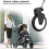 1 Pair Baby Stroller Front Wheels, Replaceable Rubber Front Wheel Set 7.9 * 5.9 * 2.8 Inch 4