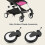 1 Pair Baby Stroller Front Wheels, Replaceable Rubber Front Wheel Set 7.9 * 5.9 * 2.8 Inch 5
