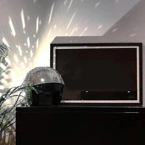 (Silver) Disco Ball Helmet With Retractable Visor For Nightclub Cool Props 1