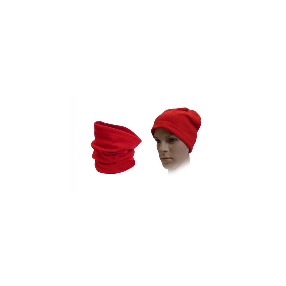 (Red) Thermal Fleece Neck Warmer Mask Winter Snood Scarf Tube Cycling Motorbike Ski Uk Red 5061021768756