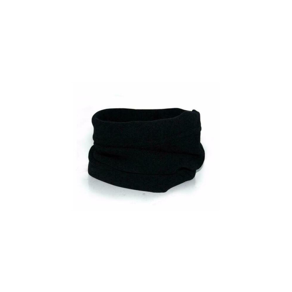 Olymdo (Black) Thermal Fleece Neck Warmer Mask Winter Snood Scarf Tube Cycling Motorbike Ski Uk Black