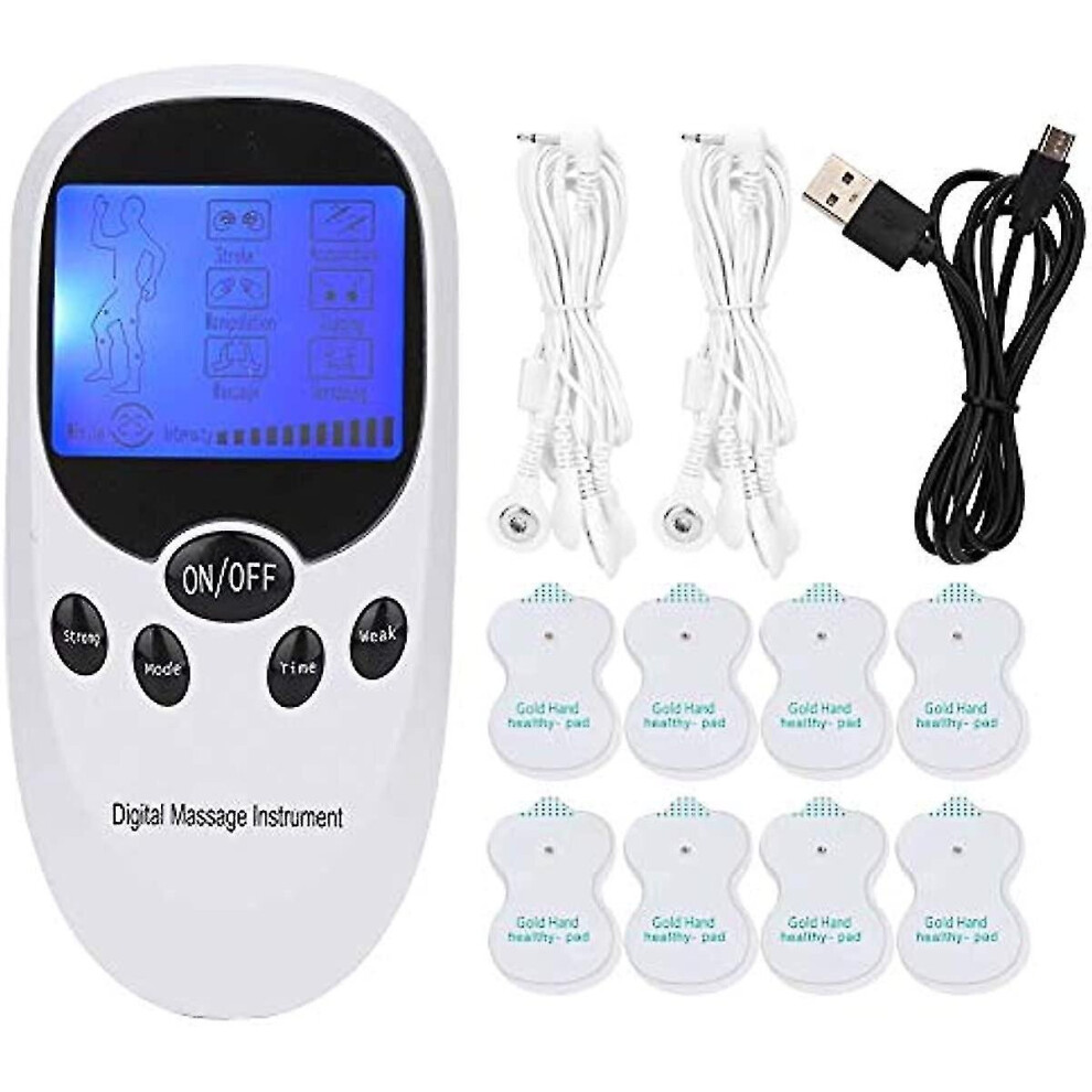 Electrical Stimulation Device For Pain Relief By Electrical Nerve Stimulation For Pain Relief Therapy With 6 Modes Electric Massager 4 Electrode Pads