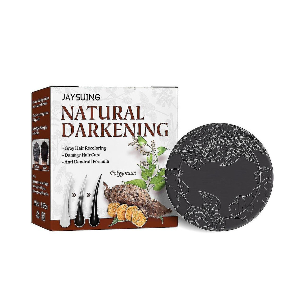 Polygonum Essence Hair Darkening Shampoo Bar Soap Natural Organic Hair Shampoo Gray