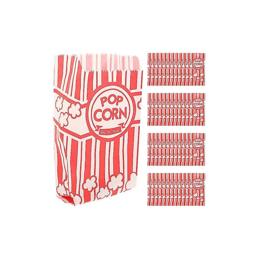 Slinx 100pcs Paper Popcorn Bags For Party Bulk Popcorn Containers For Movie Night Decorations Party