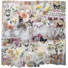 260pc Vintage Scrapbook Supplies Aesthetic Scrapbook Stickers For Journaling,gift Wrapping Cottage
