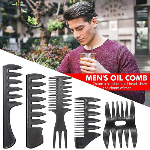 5 Pcs Men's Styling Comb Set Classic Retro Styling Comb For Men 2
