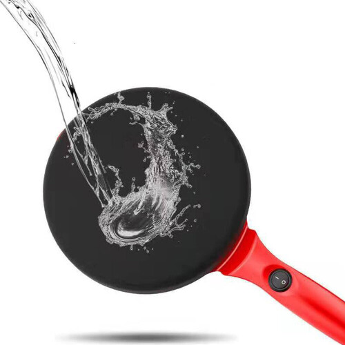 (Black) Electric Crepe Pizza Maker 900W 220V Griddle Baking Pan Kitchen Cooking Tools 1