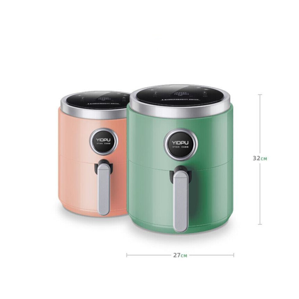 (Green) Smart Air Fryer 1350W 5L Oil-Free Healthy Household Intelligent Automatic French Fries Machine