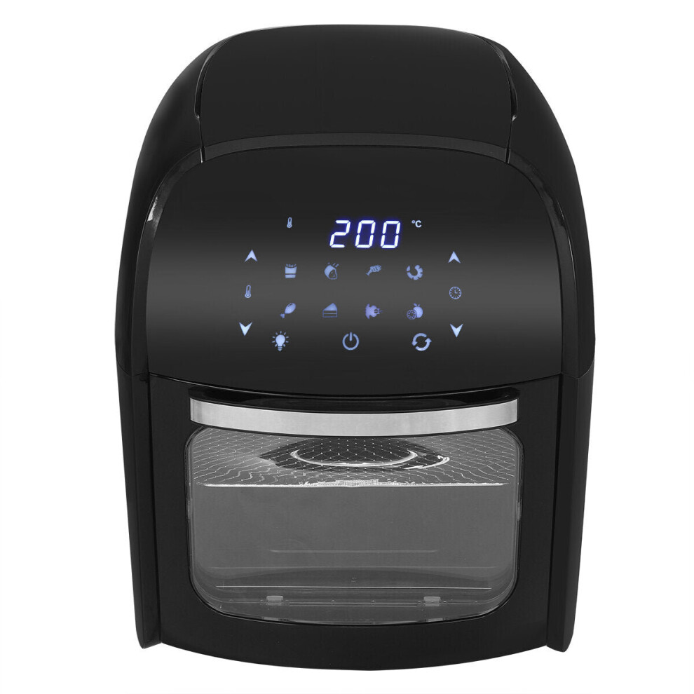 (AU Plug) Air Fryer 2L 1800W Smart Oven Toaster Rotisserie Dehydrator Countertop 220V