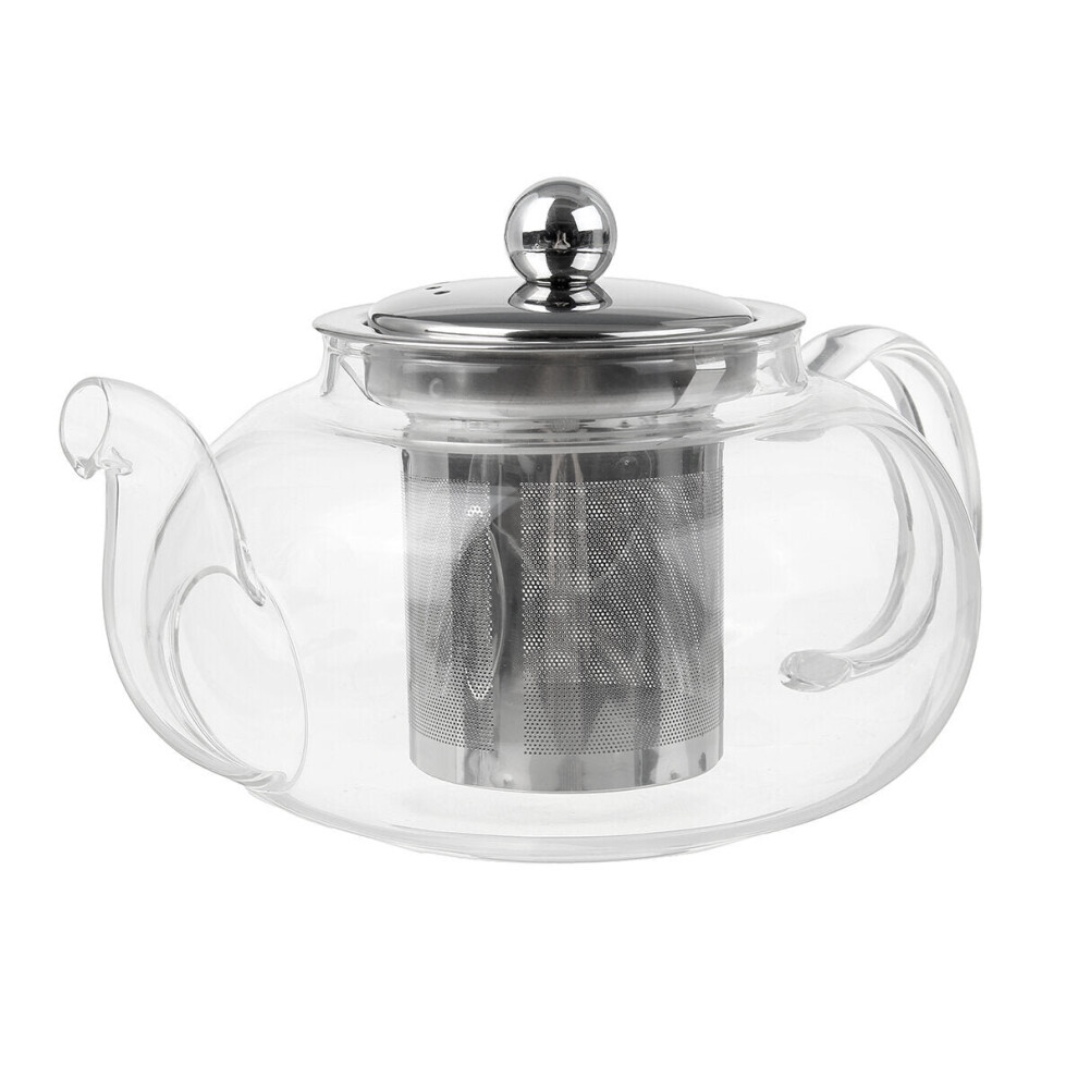 (1000ml) Glass Teapot 600-1000ML Coffee Tea Pot With Stainless Steel Glass Filter Infuser